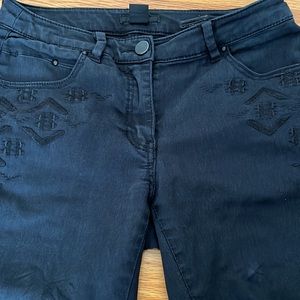 H&M Black Skinny Jeans with Decorative Stitching